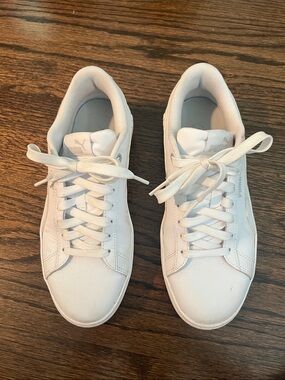 Puma White Low-Top Leather Sneakers